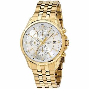 腕時計　＃ファッションクロノグラフゴールドブレスレットaccurist men039;s fashion chronograph gold bracelet watch mb933s