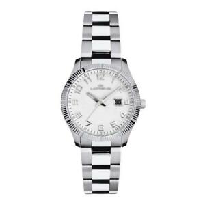 【送料無料】腕時計 ドナサブメートルorologio donna lorenz ginevra 027066aa bracciale acciaio bianco sub 50mt