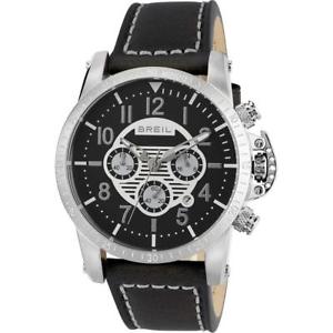 【送料無料】腕時計 パイロットクロノペレサブメートルorologio uomo breil pilot tw1505 chrono pelle nero oversize sub 100mt