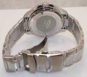 【送料無料】腕時計　ロータリーハバナステンレススチールブレスレット￥rotary gb0501704 gents havana stainless steel gmt bracelet watch rrp 165