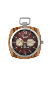 【送料無料】腕時計　ウォッチorologio da tasca green time zw049e watch wood uomo legno fasi lunari taschino