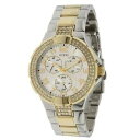 【送料無料】腕時計 プリズムスワロフスキートーンゴールドブレスレットウォッチ guess prism swarovski 2 tone ss gold bracelet lady watch date day u14007l1