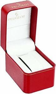 【送料無料】腕時計　プジョーkゴールドメッキサンムーンフェイズローマブラウンpeugeot mens 14k gold plated decorative sun moon phase roman numeral brown