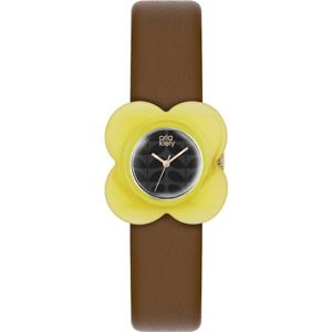 【送料無料】腕時計　ポピーイエローレディースストラップorla kiely poppy yellow ladies leather strap watch ok2120oknp