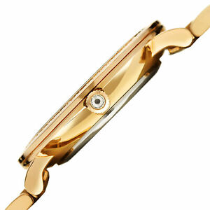 【送料無料】腕時計　スワロフスキーゴールドステンレススチールブレスレットwomens akribos xxiv ak1036rg swarovski gold stainless steel bracelet watch
