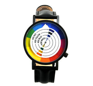 楽天hokushin【送料無料】腕時計　カラーカラーホイールウォッチインテリアcolor colour wheel watch the wristwatch for colourists, painters, interior d