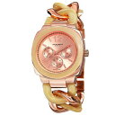 【送料無料】腕時計 クォーツマルチツイストチェーンウォッチ womens akribos xxiv ak641rg quartz multifunction resin twist chain watch(2)