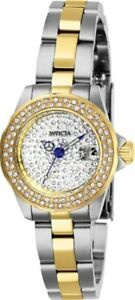 【送料無料】腕時計 クリスタルクォーツトーンブレスレットinvicta 28454 womens angel quartz two tone bracelet crystal watch