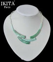 【送料無料】アクセサリー ネックレスパリエナメルステートメントネックレスガラスネックレスチェーンlujo statement collar ikita pars cadena collar de vidrio de esmalte con luz reflex