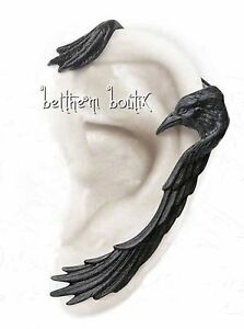 アクセサリー　ネックレスゴスロックコルボノワールワタリガラスシングルgoth alchemy boucle d oreille unique corbeau noir raven single gothique