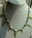 【送料無料】アクセサリー ネックレススワロフスキーエレメントインチネックレスビーズグリーンhecho a mano con swarovski elements 17 pulgadas verde tonos collar con cuentas(4)