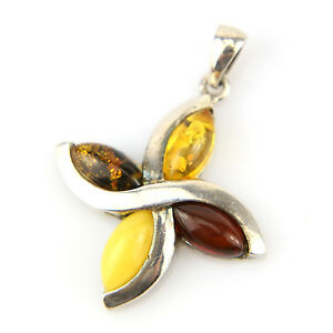 ̵ۥ꡼ͥå쥹른ȥ֥pendentif fleur en argent ambre pam62 multicolore