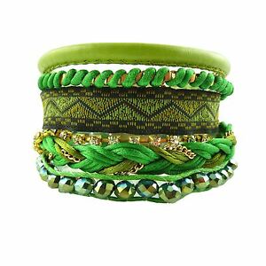 【送料無料】アクセサリー　ネックレスブレスレットヴェールコトンbracelet brsilien ethnique vert mu..