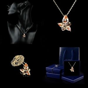 【送料無料】アクセサリー　ネックレスネックレスペンダントリアルゴールドカラーオリジナルデザインseora collar cadena colgante flor realorocolor cristal diseo original(4)