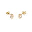 ̵ۥ꡼ͥå쥹ɥ󥰥ߥꥢ9ct oro claro cz mnima semi crculo aretes