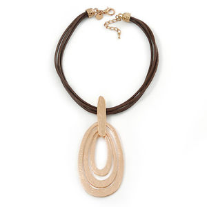 【送料無料】アクセサリー　ネックレストリプルゴールドハーネスペンダントcolgante oval triple con c..