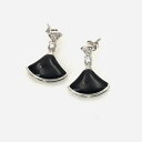 【送料無料】アクセサリー ネックレスアルジェントマッシフノワールboucles doreilles clous argent massif 925 fan jupe agate noir cz incrust cy4