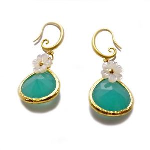 【送料無料】アクセサリー　ネックレスeve y fox impresionante regalo nico oro y verde cristal gota cuelgan pendientes