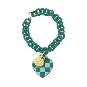 yzANZT[@lbNXNI[bracciale donna ops love scacchi opsbr103 pendente cuore scacchi verde chiaro e