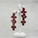 【送料無料】アクセサリー ネックレスダークレッドシートリニアイヤリングクリップpendientes clip on dorado lineal largo hoja rojo oscuro yw6