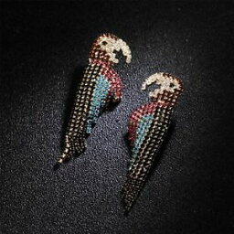 【送料無料】アクセサリー　ネックレスオウムイヤリングマルチカラーpendienteorejas pendientes loro pjaro cristal rojo multicolor matrimonio xx1