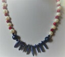 【送料無料】アクセサリー ネックレスコリアービンテージラピスラズリcollier vintage de perles de culture ,corail rouge et lapis lazuli