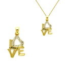 【送料無料】アクセサリー ネックレスアムールプラークジルコニウムヌフボーpendentif amour love en plaqu or 750000 et zirconium neuf beaux bijoux neufs