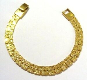 【送料無料】アクセサリー　ネックレスブレスレットレトロプレートbracelet bijou rtro maille plate grav relief large couleur or rodier * 5115