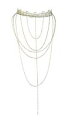 【送料無料】アクセサリー ネックレスシックシルバーゴールドチェーンネックレスピンクフィラメントchic plata oro rosa mltiples capas cadena gargantilla filamentos drapeado en cascada nuevo