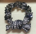 【送料無料】アクセサリー ネックレスホワイトクリスマスクラウンcorona de navidad brochenegro y blanco cristales nuevo y en caja