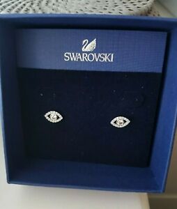 アクセサリー　ネックレス** nuevo y en caja swarovski cristal magnficoplata pendientes con pasador * l k * en caja amp; en bolsa de regalo *