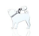 アクセサリー　ネックレスペンダントスターリングシルバータグplata esterlina 925 colgante de perro pug, etiqueta de perro