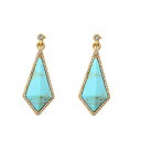 【送料無料】アクセサリー ネックレスクリップアールデコゴールドターコイズドロップpendienteorejas clips on dorado art deco gota diementine turquesa matrimonio