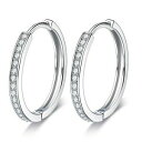 【送料無料】アクセサリー ネックレススターリングシルバーフープジルコンイヤリングlydreewam mujer plata esterlina 925 con bisagras aro pendientes con 3a cubic zircon