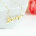 アクセサリー　ネックレスカスタムネームネックレスメッキnombre personalizado collar chapado en oro 18 ctelija cualquier nombre