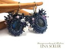 【送料無料】アクセサリー ネックレスデザイナーイヤリングdesigner xxl pendientes con la labradorita, a mano, bordado 1663(4)