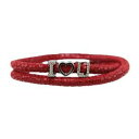 【送料無料】アクセサリー ネックレスオーガスタデロッソbracciale augusta de carolis you00 2 giri colore rosso con charm e cristalli(4)