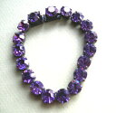 【送料無料】アクセサリー ネックレスブレスレットバイオレット1257 bracelet strass 6 mm violet sur metal(4)