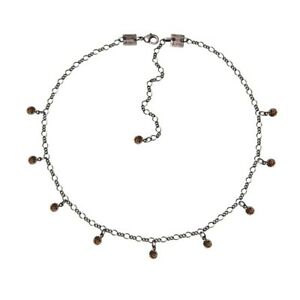 アクセサリー　ネックレスチェーンコレクションベージュスモークトパーズシルバーkonplott cadena collier tutui collection color beige claro smoked topaz plata