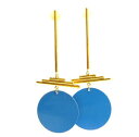 【送料無料】アクセサリー　ネックレスゴールデンイヤリングイヤリングaretes pendientes de doradas con colores azul, de ctia levy