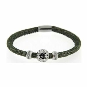 【送料無料】アクセサリー ネックレスオーガスタデリンエッジカラーガラスbracciale lino augusta de carolis lin010 1 filo colore verde con charm e cristal