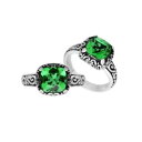 【送料無料】アクセサリー ネックレススターリングシルバーリングクッショングリーンクォーツplata de ley cojn forma anillo con cuarzo verde ar6182gq8 cm(4)