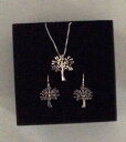 【送料無料】アクセサリー ネックレスツリーネックレスセットボックスネックレスインチイヤリングrbol de collar conjunto de regalo, con caja de regalo, nuevo, collar y pendientes de 16 pulgad(4)