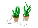 【送料無料】アクセサリー　ネックレスアロエベライヤリングハンドメイドaloe vera planta pendientes flores miniblings de maceta katzengras hecho a mano