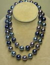 【送料無料】アクセサリー　ネックレスジョアンリバースシルバーカラーガラスjoan rivers color plata 14mm azul y verde morado cuenta de cristal 30