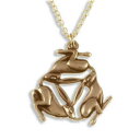 【送料無料】アクセサリー ネックレスペンダントウサギst justintres liebres colgante bronce