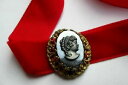 【送料無料】アクセサリー ネックレスコリアーウォークカウンタカテゴリビンテージrare collier ras de cou came agate couleur or femme empire bijou vintage 761