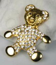 【送料無料】アクセサリー ネックレステディジュエリーブローチbroche oso con pedrera teddy dorado 6 cm nuevo bisutera ele