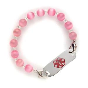 【送料無料】アクセサリー　ネックレスファッションステンレススチールメディカルアラートアクリルローザfashion alert acero inoxidable identificacin mdica acrlico rosa 191cm(4)