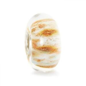 アクセサリー　ネックレスガラスアカウントtrollbeads cuenta en plata de vidrio blanco purpurina scirocco tglbe10179